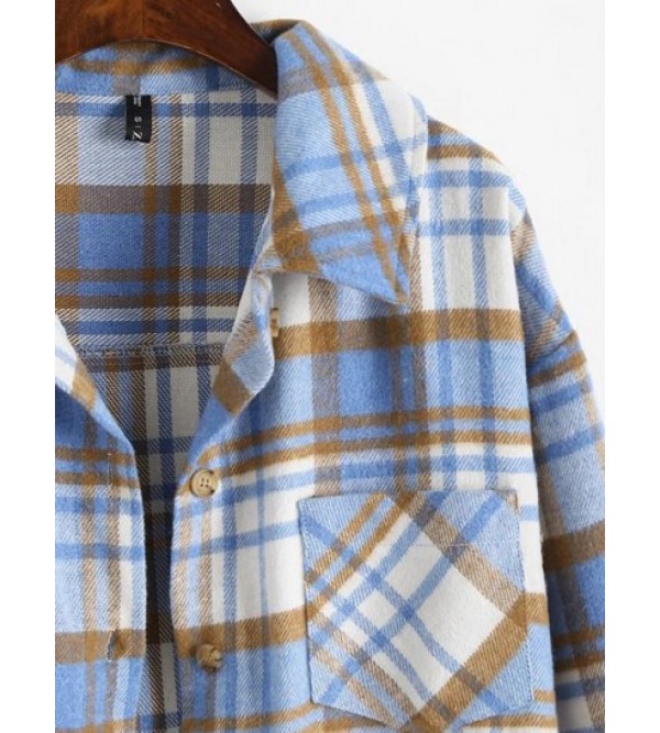 Plaid Front Pocket Flannel Shacket