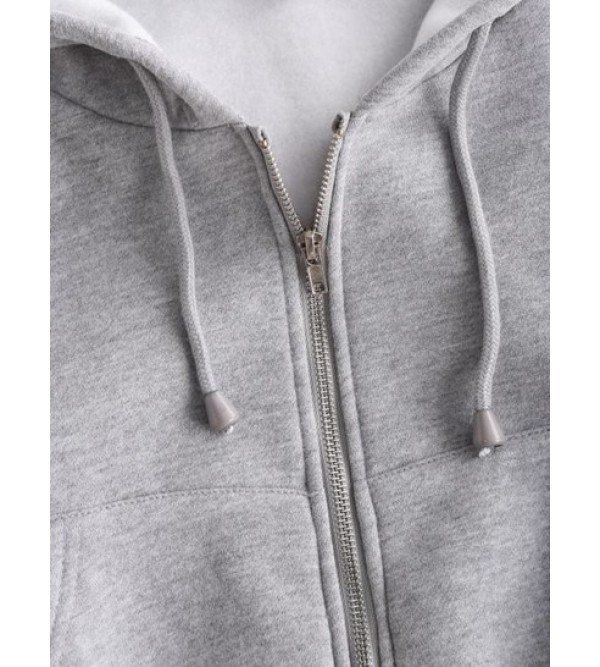 Fleece Lined Zip Up Hoodie