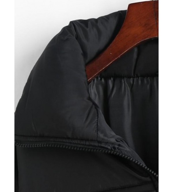 Zip Up Pockets Padded Coat